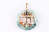 Gold & Jade Stones Pendent