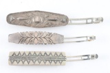 Lot of 3 Navajo Sterling Barrettes