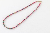 Beaded Semi-Precious Stone Necklace