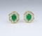 Beautiful Emerald and Diamond Earrings
