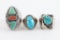 Lot of 3 Mens Navajo Rings