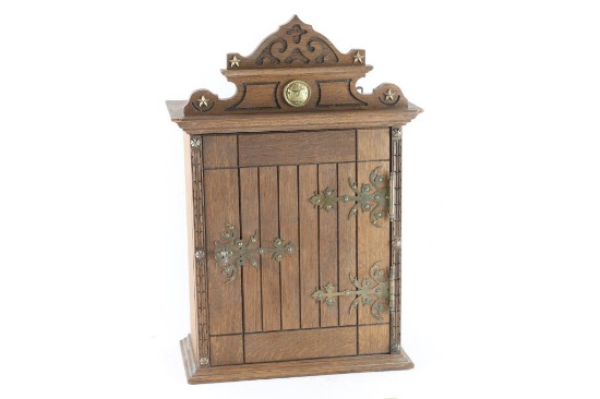 Antique Oak Catholic Case