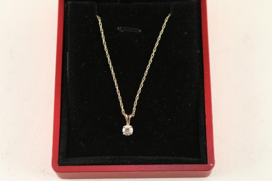 Diamond Solitaire Pendant