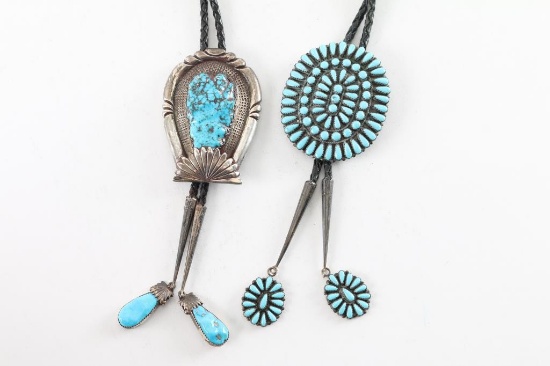 Collection of 2 Navajo Bolo Ties