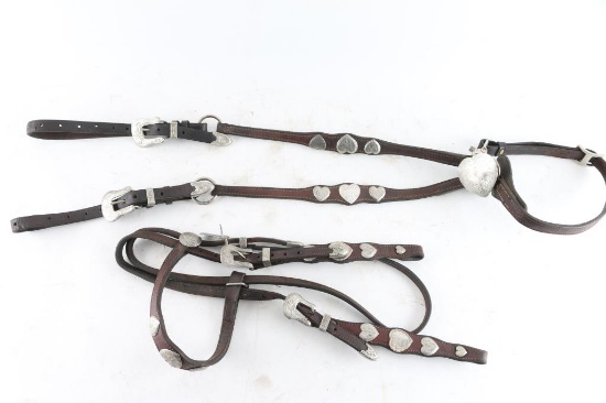 Silver Heart Headstall