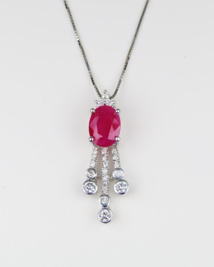 Captivating Ruby and Diamond Pendant