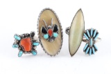 Collection of 4 Native American Rings