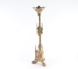 Antique Brass Religious Candelabra