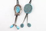 Collection of 2 Navajo Bolo Ties