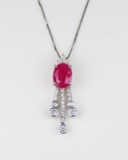 Captivating Ruby and Diamond Pendant