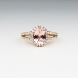 Charming Fine Quality Morganite and Diamond