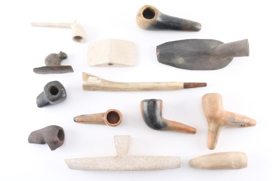 Lot of 12 Native American Pipes