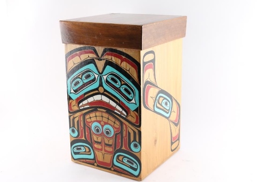 Northwest Coast Lided Stool