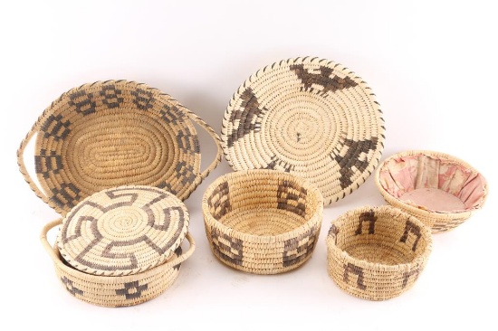 Lot of 6 Papago baskets
