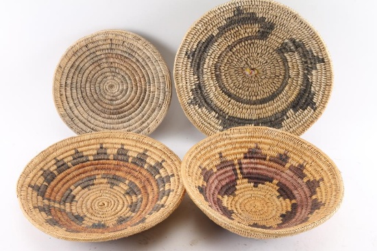 Lot of 4 Navajo Baskets