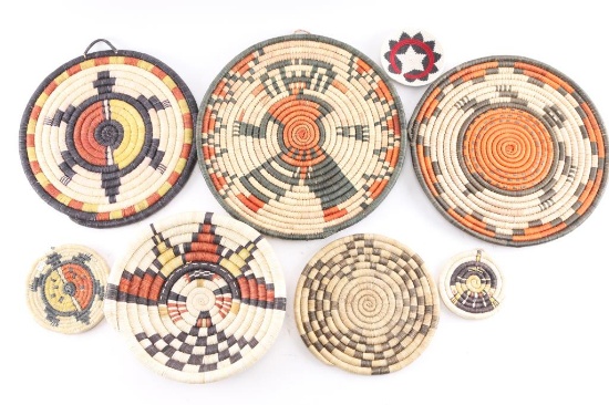 Lot of 8 Hopi Baskets