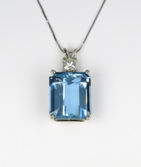 Brilliant Aquamarine and Diamond
