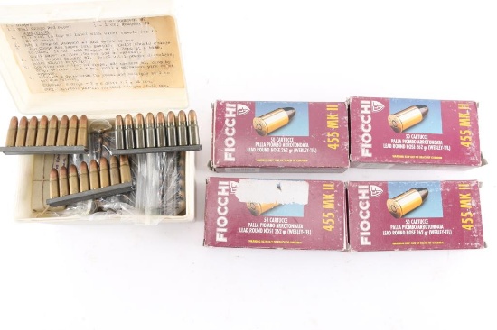 Lot of 455 MKII Webley & 7.62 Tokarev Ammo