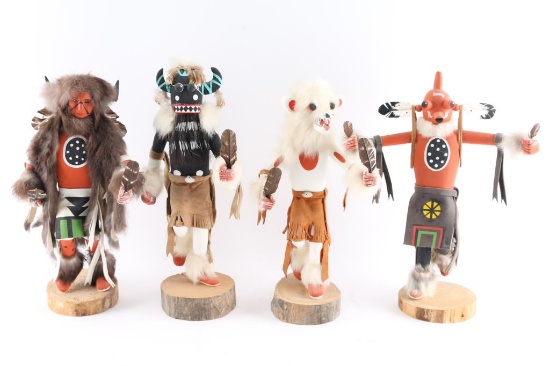 Lot of 4 Navajo Kachinas