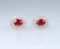Brilliant Ruby and Diamond Earrings featuring