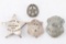 Lot of 4 Badges