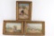 3 Original Oils on Board.