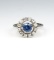 Beautiful Halo Style Blue Sapphire and Diamond