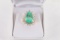 Natural Emerald & Diamond Ring.