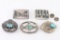 Lot of 5 Belt Buckles and 1 Set of Cuff Links