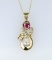 Beautiful Ruby and Diamond Pendant