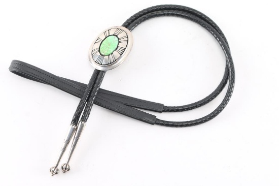 Navajo Green Turquoise Bolo