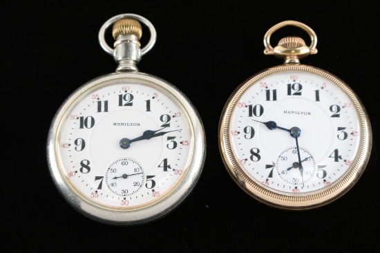 Lot of Two Hamilton Pocket Watches.