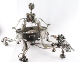 Antique Metal Chandelier & Pendant Light.