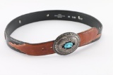 Mens Navajo Belt Buckle & Belt.