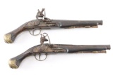 Pair of Reproduction Flintlock Pistols.