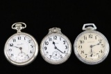 Lot of Three Hamilton Pocket Watches.