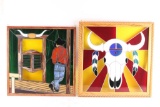 Collection of 4 Stained Glass Windows.
