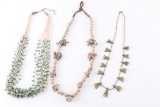 3 Native American Beaded Necklaces.