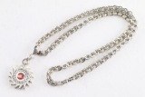 Native American Sterling Pendant on Chain.