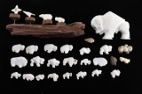 Large Collection of White Stone Effigys