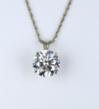 Dazzling 3.21 carat Lab Grown Diamond Pendant
