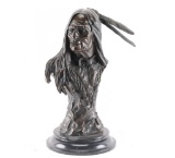 Bronze Sculpture of Indian Warrior.