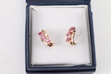 Ruby & Diamond Earrings.