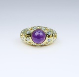Wonderful Amethyst and Aquamarine Ring