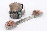 Lot of 2 Navajo Watchbands