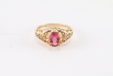 Ladies Pink Tourmaline Ring
