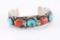 Effie Coral and Turquoise Cuff.
