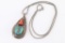 Effie Turquoise and Coral Pendant.