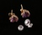 Amethyst Earrings & Loose White Sapphires.