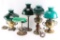 Lot of 5 Antique Kerosene Lamps